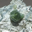 Andradite (Demantoid) on Serpentine