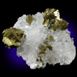 Bright Golden Chalcopyrite with Quartz