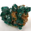 Dioptase on Calcite Matrix