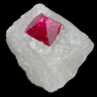 Spinel Octahedron in Marble Matrix