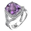 Amethyst and Diamond Ring