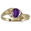 Amethyst in Gold Twist Ring