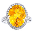 Citrine & Diamond Ring