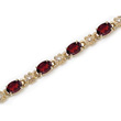 Garnet & Diamond Gold Bracelet