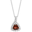 Garnet & White Topaz Pendant