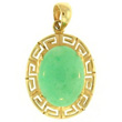 Green Jade Gold Pendant