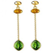 Peridot & Citrine Drop Earrings