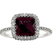 Rhodolite Garnet & Diamond Ring