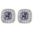 Tanzanite & White Topaz Earrings